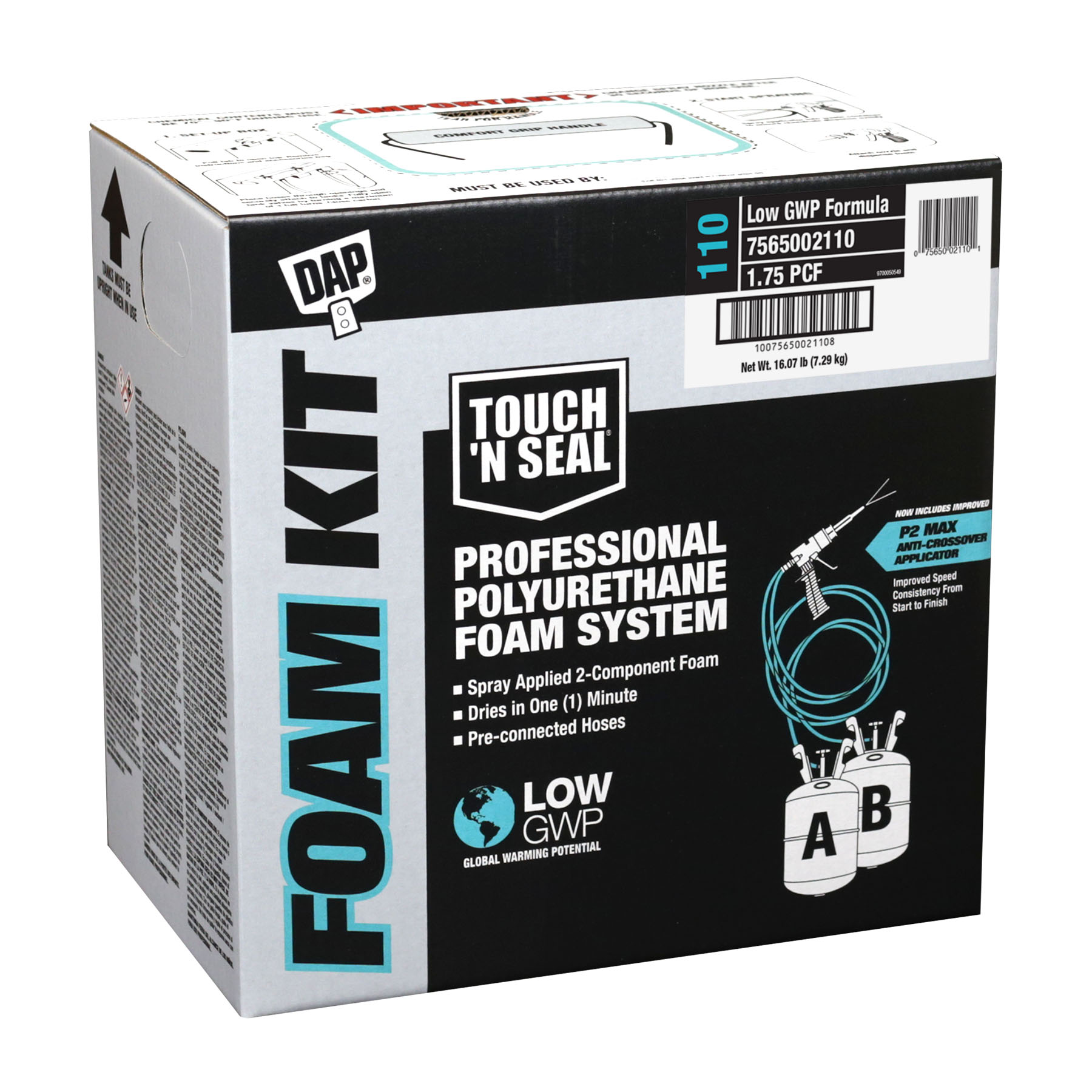 DAP Touch 'n Seal Foam Kit 200BF, 1.75 PCF, ICC Low GWP